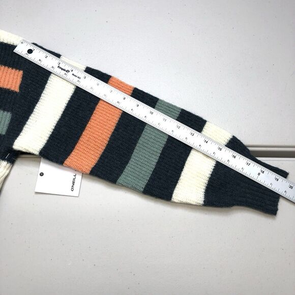 Oneill Women's Size M Sand Dune Striped Long Sleeve Pullover Sweater, NWT - Picture 4 of 11